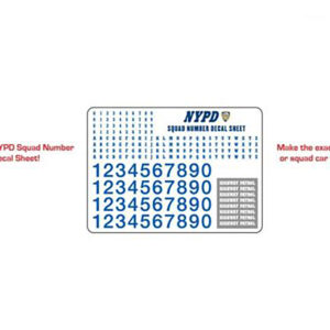 2011 Ford Crown Victoria Police New York Police Department (NYPD) with NYPD Squad Number Decal Sheet Hobby Exclusive 1/64 Diecast Model Car by Greenlight