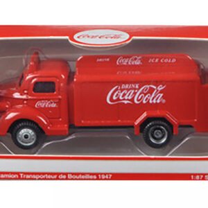 1947 Coca Cola Delivery Bottle Truck Red 1/87 Diecast Model by Motorcity Classics
