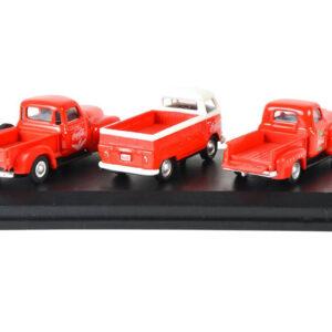 "Classic Pickups" Gift Set of 3 Pickup Trucks "Coca Cola" 1/72 Diecast Model Cars by Motorcity Classics