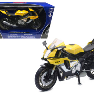 2016 Yamaha YZF-R1 Yellow Motorcycle Model 1/12 by New Ray