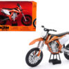 KTM 450 SX-F Dirt Bike Orange and White 1/10 Diecast Motorcycle Model by New Ray