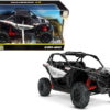 CAN-AM Maverick X3 ATV Hyper Silver and Red 1/18 Diecast Model by New Ray CAN-AM Maverick X3 ATV Hyper Silver and Red 1/18 Diecast Model by New Ray