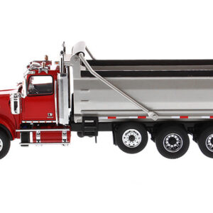 Western Star 4900 SF Dump Truck Red and Silver 1/50 Diecast Model by Diecast Masters
