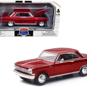 1964 Chevrolet Nova SS Burgundy “Muscle Car Collection” 1/25 Diecast Model Car by New Ray