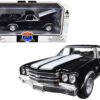 1970 Chevrolet El Camino SS Black with White Stripes “Muscle Car Collection” 1/25 Diecast Model Car by New Ray