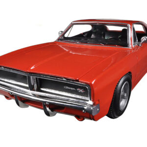 1969 Dodge Charger R/T Orange "Muscle Car Collection" 1/25 Diecast Model Car by New Ray