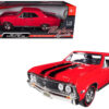 1967 Chevrolet Chevelle SS 396 Red with Black Stripes 1/18 Diecast Model Car by Motormax