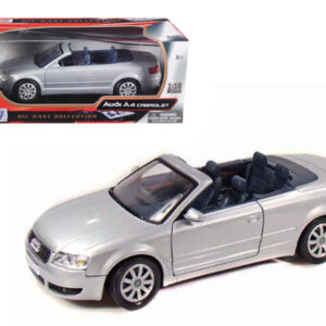 2004 Audi A4 Cabriolet Silver 1/18 Diecast Model Car by Motormax