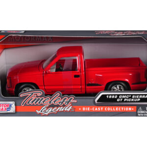1992 GMC Sierra GT Red Pickup Truck 1/24 Diecast Model by Motormax