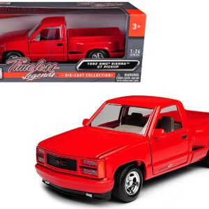 1992 GMC Sierra GT Red Pickup Truck 1/24 Diecast Model by Motormax