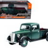 1937 Ford Pickup Truck Green and Black 1/24 Diecast Model Car by Motormax