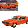1969 Pontiac GTO Judge Orange with Stripes 1/24 Diecast Model Car by Motormax 1969 Pontiac GTO Judge Orange with Stripes 1/24 Diecast Model Car by Motormax