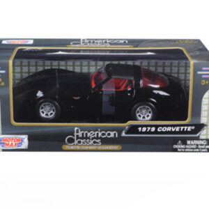 1979 Chevrolet Corvette Black 1/24 Diecast Car Model by Motormax