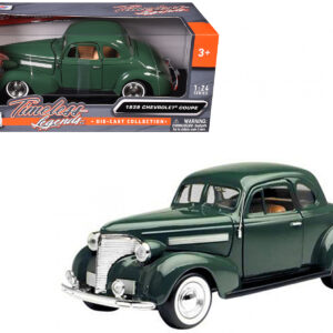 1939 Chevrolet Coupe Green 1/24 Diecast Model Car by Motormax