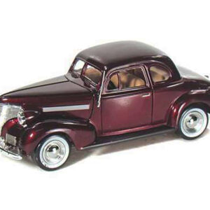 1939 Chevrolet Coupe Burgundy 1/24 Diecast Model Car by Motormax