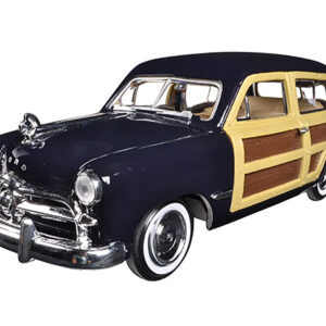 1949 Ford Woody Wagon Dark Blue 1/24 Diecast Model Car by Motormax