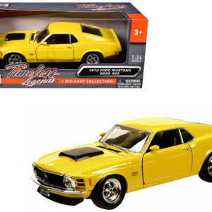 1970 Ford Mustang Boss 429 Yellow 1/24 Diecast Model Car by Motormax 1970 Ford Mustang Boss 429 Yellow 1/24 Diecast Model Car by Motormax