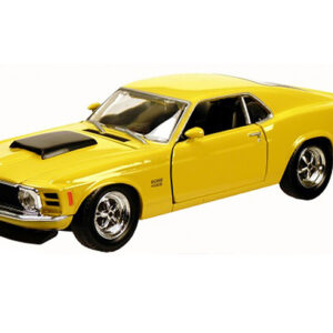 1970 Ford Mustang Boss 429 Yellow 1/24 Diecast Model Car by Motormax