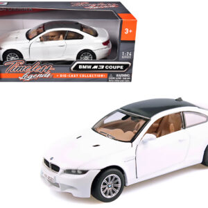 BMW M3 E92 Coupe White 1/24 Diecast Model Car by Motormax BMW M3 E92 Coupe White 1/24 Diecast Model Car by Motormax