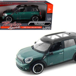 Mini Cooper S Countryman Oxford Green 1/24 Diecast Car Model by Motormax