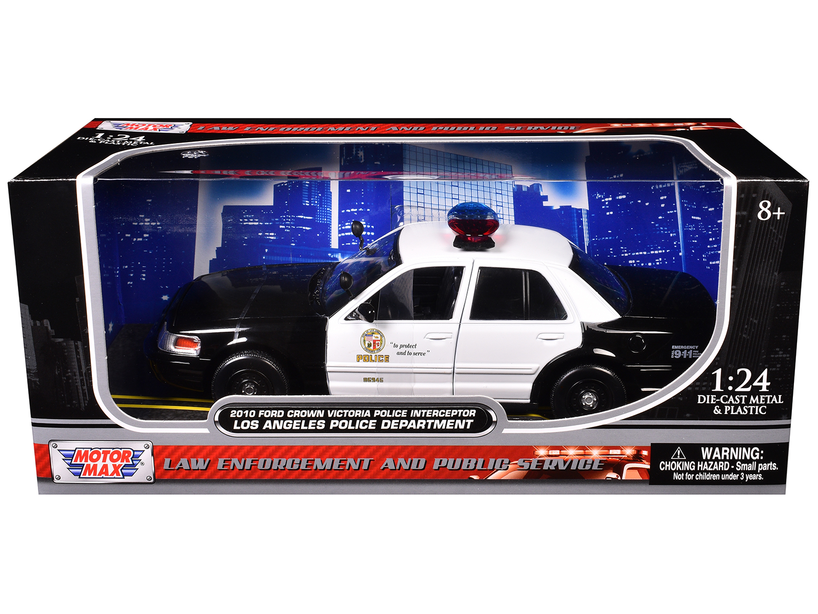2010 Ford Crown Victoria LAPD Los Angeles Police Department Car 1/24 Diecast Car Model by Motormax