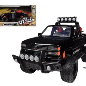 1992 Chevrolet 454 SS Pickup Truck Off Road Black 1/24 Diecast Model by Motormax