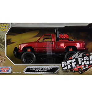 1992 GMC Sierra GT Pickup Truck Off Road Red 1/24 Diecast Model by Motormax