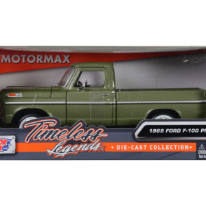1969 Ford F-100 Pickup Truck Green 1/24 Diecast Model Car by Motormax