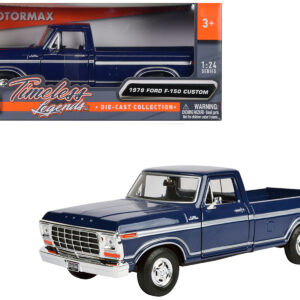 1979 Ford F-150 Pickup Truck Dark Blue 1/24 Diecast Model Car by Motormax