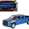 2017 Chevrolet Silverado 1500 LT Z71 Crew Cab Pickup Truck Blue 1/27 Diecast Model Car by Motormax