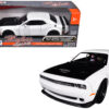 2018 Dodge Challenger SRT Hellcat Widebody White with Black Hood 1/24 Diecast Model Car by Motormax 2018 Dodge Challenger SRT Hellcat Widebody White with Black Hood 1/24 Diecast Model Car by Motormax
