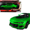 2017 Chevrolet Camaro ZL1 Metallic Green 1/24 Diecast Car Model by Motormax 2017 Chevrolet Camaro ZL1 Metallic Green 1/24 Diecast Car Model by Motormax