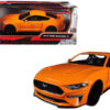 2018 Ford Mustang GT 5.0 Orange with Black Wheels 1/24 Diecast Model Car by Motormax