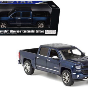 2018 Chevrolet Silverado LTZ Pickup Truck Centennial Edition Blue Metallic “100 Years Anniversary” 1/27 Diecast Model Car by Motormax