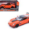 2019 Chevrolet Corvette ZR1 Orange with Black Accents 1/24 Diecast Model Car by Motormax
