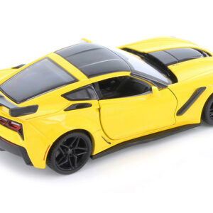 2019 Chevrolet Corvette ZR1 Yellow with Black Accents 1/24 Diecast Model Car by Motormax