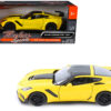 2019 Chevrolet Corvette ZR1 Yellow with Black Accents 1/24 Diecast Model Car by Motormax