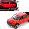 2019 RAM 1500 Rebel Crew Cab Pickup Truck Red 1/24 Diecast Model Car by Motormax 2019 RAM 1500 Rebel Crew Cab Pickup Truck Red 1/24 Diecast Model Car by Motormax