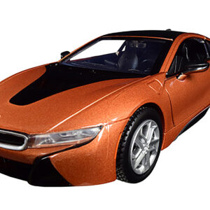 2018 BMW i8 Coupe Metallic Orange with Black Top 1/24 Diecast Model Car by Motormax