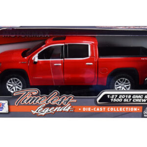 2019 GMC Sierra 1500 SLT Crew Cab Pickup Truck Red 1/24-1/27 Diecast Model Car by Motormax