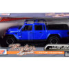 2021 Jeep Gladiator Overland (Open Top) Pickup Truck Blue Metallic 1/24-1/27 Diecast Model Car by Motormax 2021 Jeep Gladiator Overland (Open Top) Pickup Truck Blue Metallic 1/24-1/27 Diecast Model Car by Motormax