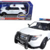 2015 Ford Police Interceptor Utility White with Flashing Light Bar and Front and Rear Lights and 2 Sounds 1/24 Diecast Model Car by Motormax 2015 Ford Police Interceptor Utility White with Flashing Light Bar and Front and Rear Lights and 2 Sounds 1/24 Diecast Model Car by Motormax