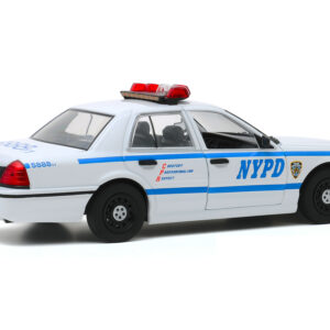 2011 Ford Crown Victoria Police Interceptor "New York City Police Department" (NYPD) White "Hot Pursuit" Series 1/24 Diecast Model Car by Greenlight