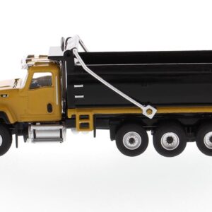 CAT Caterpillar CT681 Dump Truck Yellow and Black "High Line" Series 1/87 (HO) Scale Diecast Model by Diecast Masters