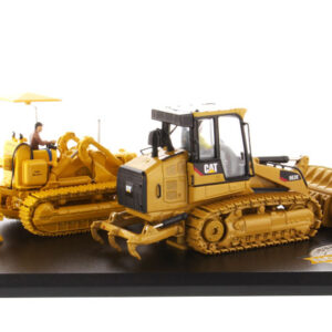 CAT Caterpillar 977D Traxcavator (Circa 1955-1960) and CAT Caterpillar 963K Track Loader (Current) with Operators "Evolution Series" 1/50 Diecast Models by Diecast Masters