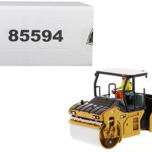 CAT Caterpillar CB-13 Tandem Vibratory Roller with ROPS (Roll Over Protective Structure) and Operator “High Line Series” 1/50 Diecast Model by Diecast Masters