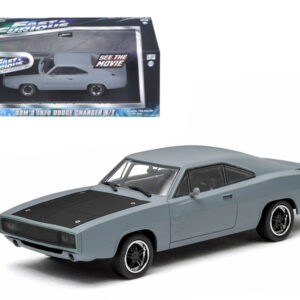 Dom’s 1970 Dodge Charger R/T Primered Grey “Fast and Furious” Movie (2009) 1/43 Diecast Car Model by Greenlight