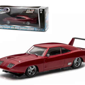 Dom’s 1969 Dodge Charger Daytona Maroon “Fast and Furious 6” Movie (2013) 1/43 Diecast Model Car by Greenlight