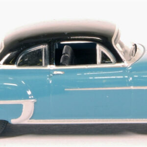 1950 Oldsmobile Rocket 88 Coupe Crest Blue with Black Top 1/87 (HO) Scale Diecast Model Car by Oxford Diecast