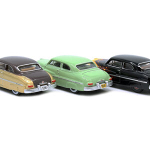 1949 Mercury Set of 3 Cars "70th Anniversary" 1/87 (HO) Scale Diecast Model Cars by Oxford Diecast